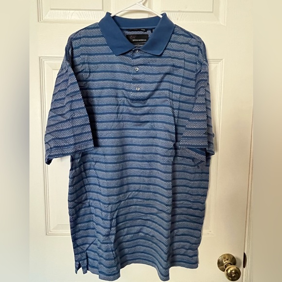 Men's Greg Norman Mercerized Cotton Golf Polo Shark Blue XL - Picture 13 of 15
